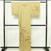 訪問着 良品 しつけ糸付き 一つ紋付き 正絹 木の葉・植物柄 袷仕立て 身丈160cm 裄丈63cm リサイクル着物 着物 刺繍 箔 共八掛 入学式 卒業式 七五三 お宮参り フォーマル 松 ベージュ_画像2
