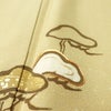 訪問着 良品 しつけ糸付き 一つ紋付き 正絹 木の葉・植物柄 袷仕立て 身丈160cm 裄丈63cm リサイクル着物 着物 刺繍 箔 共八掛 入学式 卒業式 七五三 お宮参り フォーマル 松 ベージュ_画像9