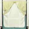 訪問着 正絹 花柄 袷仕立て 身丈169cm 裄丈70cm リサイクル着物 着物 入学式 卒業式 七五三 お宮参り フォーマル 上品 扇面 緑・うぐいす色_画像3