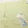 訪問着 正絹 花柄 袷仕立て 身丈169cm 裄丈70cm リサイクル着物 着物 入学式 卒業式 七五三 お宮参り フォーマル 上品 扇面 緑・うぐいす色_画像17