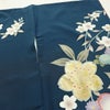 振袖 良品 縮緬 金駒刺繍 正絹 花柄 袷仕立て 身丈158cm 裄丈65cm リサイクル着物 着物 箔 金彩 成人式 二十歳 二十歳の集い フォーマル 菊 桜 青・紺_画像16