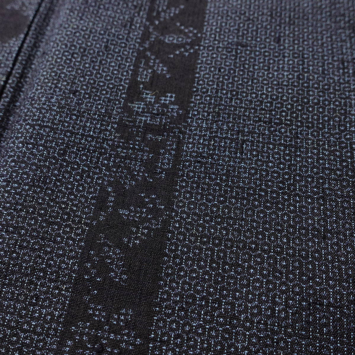 紬 良品 正絹 木の葉・植物柄 袷仕立て 身丈160.5cm 裄丈66cm リサイクル着物 着物 青・紺_画像10