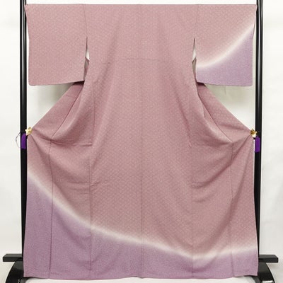 付け下げ 良品 正絹 その他の柄 袷仕立て 身丈169cm 裄丈68cm リサイクル着物 着物 入学式 卒業式 七五三 お宮参り フォーマル 紫・藤色