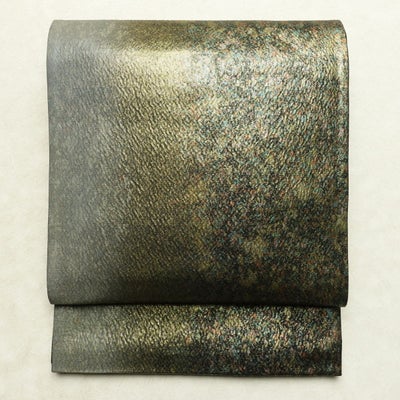 名古屋帯 六通柄 良品 正絹 その他の柄 通し仕立て なごや帯 リサイクル帯 帯 箔 多色使い