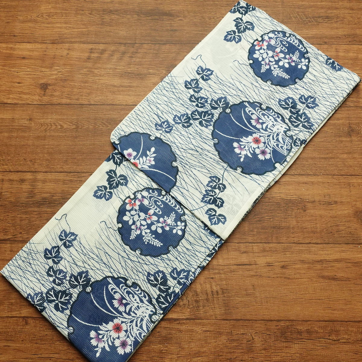 新品 浴衣 綿絽 国内染色 国内加工 女性用 絽 しつけ糸付き 未使用品