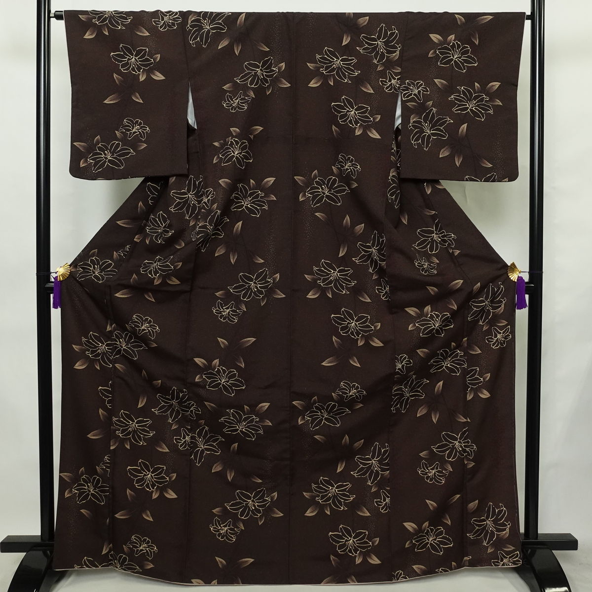 新品 浴衣 綿絽 国内染色 国内加工 女性用 絽 しつけ糸付き 未使用品
