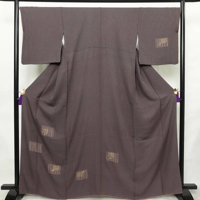 付け下げ 正絹 その他の柄 袷仕立て 身丈164cm 裄丈68.5cm リサイクル着物 着物 金彩 入学式 七五三 お宮参り フォーマル 紫・藤色