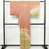 訪問着 一つ紋付き 正絹 古典柄 袷仕立て 身丈159cm 裄丈65cm リサイクル着物 着物 刺繍 箔 金彩 入学式 卒業式 結婚式 七五三 お宮参り フォーマル ピンク_画像2