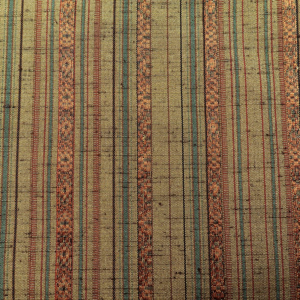単衣 紬 良品 バチ衿仕立て 正絹 縞柄・線柄 単衣仕立て 身丈153.5cm 裄丈62.5cm リサイクル着物 着物 黄・黄土色_画像7