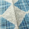 単衣 紬 正絹 幾何学柄・抽象柄 単衣仕立て 身丈156.5cm 裄丈63.5cm リサイクル着物 着物 多色使い_画像13