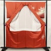 訪問着 正絹 風景柄 袷仕立て 身丈158cm 裄丈65.5cm リサイクル着物 着物 金彩 入学式 卒業式 結婚式 七五三 お宮参り フォーマル 御所車 萩 菊 赤・朱_画像3