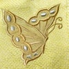 付け下げ 総絞り 正絹 蝶・昆虫柄 袷仕立て 身丈160.5cm 裄丈65.5cm リサイクル着物 着物 刺繍 金糸 銀糸 黄・黄土色_画像11