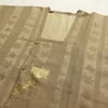 道行コート 美品 しつけ糸付き 正絹 木の葉・植物柄 袷仕立て 身丈92cm 裄丈66.5cm リサイクル着物 着物 黄・黄土色_画像3