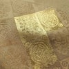 道行コート 美品 しつけ糸付き 正絹 木の葉・植物柄 袷仕立て 身丈92cm 裄丈66.5cm リサイクル着物 着物 黄・黄土色_画像12