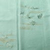 付け下げ 良品 しつけ糸付き 一つ紋付き 正絹 木の葉・植物柄 袷仕立て 身丈159cm 裄丈64.5cm リサイクル着物 着物 刺繍 金糸 入学式 卒業式 結婚式 七五三 お宮参り フォーマル 緑・うぐいす色_画像6