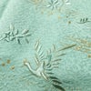 付け下げ 良品 しつけ糸付き 一つ紋付き 正絹 木の葉・植物柄 袷仕立て 身丈159cm 裄丈64.5cm リサイクル着物 着物 刺繍 金糸 入学式 卒業式 結婚式 七五三 お宮参り フォーマル 緑・うぐいす色_画像11