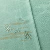 付け下げ 良品 しつけ糸付き 一つ紋付き 正絹 木の葉・植物柄 袷仕立て 身丈159cm 裄丈64.5cm リサイクル着物 着物 刺繍 金糸 入学式 卒業式 結婚式 七五三 お宮参り フォーマル 緑・うぐいす色_画像14