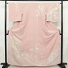 訪問着 伊達襟付き 落款入り しつけ糸付き 正絹 花柄 袷仕立て 身丈162cm 裄丈64cm リサイクル着物 着物 作家物 金彩 入学式 結婚式 七五三 お宮参り フォーマル ピンク_画像1