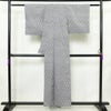 紬 正絹 古典柄 袷仕立て 身丈154.5cm 裄丈63cm リサイクル着物 着物 グレー_画像2