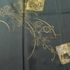 付け下げ 金駒刺繍 正絹 花柄 袷仕立て 身丈161cm 裄丈67.5cm リサイクル着物 着物 箔 入学式 七五三 お宮参り フォーマル 緑・うぐいす色_画像6