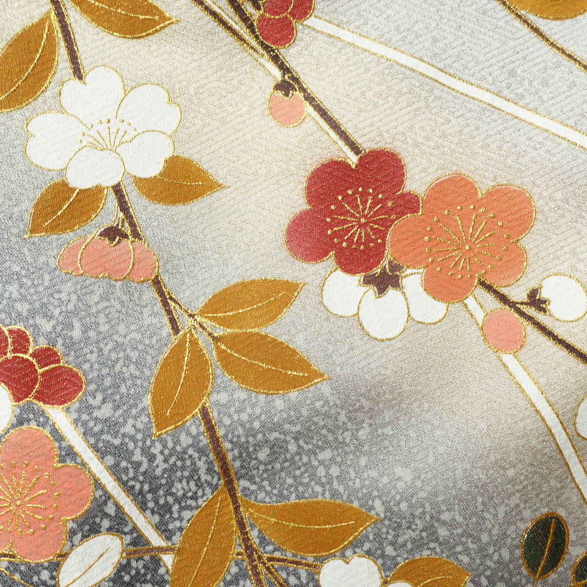 訪問着 良品 正絹 花柄 袷仕立て 身丈163.5cm 裄丈71.5cm リサイクル着物 着物 金彩 入学式 卒業式 七五三 お宮参り フォーマル 青・紺_画像10