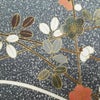 訪問着 良品 正絹 花柄 袷仕立て 身丈163.5cm 裄丈71.5cm リサイクル着物 着物 金彩 入学式 卒業式 七五三 お宮参り フォーマル 青・紺_画像11