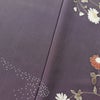 付け下げ 一つ紋付き 正絹 花柄 袷仕立て 身丈156cm 裄丈63cm 金駒刺繍 リサイクル着物 着物 金彩 入学式 七五三 お宮参り フォーマル 紫・藤色_画像7