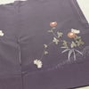 付け下げ 一つ紋付き 正絹 花柄 袷仕立て 身丈156cm 裄丈63cm 金駒刺繍 リサイクル着物 着物 金彩 入学式 七五三 お宮参り フォーマル 紫・藤色_画像17