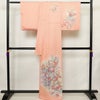 付け下げ 正絹 木の葉・植物柄 袷仕立て 身丈163.5cm 裄丈64.5cm リサイクル着物 着物 入学式 七五三 お宮参り フォーマル ピンク_画像2