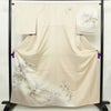付け下げ しつけ糸付き 正絹 木の葉・植物柄 袷仕立て 身丈162cm 裄丈65cm リサイクル着物 着物 入学式 卒業式 七五三 お宮参り フォーマル ベージュ_画像1