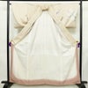 付け下げ しつけ糸付き 正絹 木の葉・植物柄 袷仕立て 身丈162cm 裄丈65cm リサイクル着物 着物 入学式 卒業式 七五三 お宮参り フォーマル ベージュ_画像3