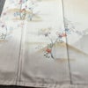 付け下げ しつけ糸付き 正絹 木の葉・植物柄 袷仕立て 身丈162cm 裄丈65cm リサイクル着物 着物 入学式 卒業式 七五三 お宮参り フォーマル ベージュ_画像4