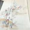 付け下げ しつけ糸付き 正絹 木の葉・植物柄 袷仕立て 身丈162cm 裄丈65cm リサイクル着物 着物 入学式 卒業式 七五三 お宮参り フォーマル ベージュ_画像5
