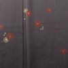 小紋 しつけ糸付き 正絹 花柄 袷仕立て 身丈148cm 裄丈63cm リサイクル着物 着物 金彩 紫・藤色_画像6