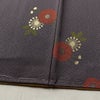 小紋 しつけ糸付き 正絹 花柄 袷仕立て 身丈148cm 裄丈63cm リサイクル着物 着物 金彩 紫・藤色_画像13