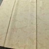 小紋 しつけ糸付き 縮緬 総柄 正絹 花柄 袷仕立て 身丈157cm 裄丈63.5cm リサイクル着物 着物 ベージュ_画像4