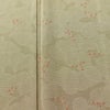 小紋 しつけ糸付き 縮緬 総柄 正絹 花柄 袷仕立て 身丈157cm 裄丈63.5cm リサイクル着物 着物 ベージュ_画像6