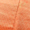 紬 しつけ糸付き 正絹 木の葉・植物柄 袷仕立て 身丈154cm 裄丈64cm リサイクル着物 着物 橙_画像7