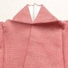 小紋 鮫小紋 一つ紋付き 総柄 正絹 流水・波柄 袷仕立て 身丈158.5cm 裄丈63cm リサイクル着物 一部しつけ糸付き 着物 ピンク_画像20