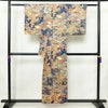 小紋 総柄 正絹 風景柄 袷仕立て 身丈153cm 裄丈64cm リサイクル着物 着物 青・紺_画像2