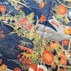 小紋 総柄 正絹 風景柄 袷仕立て 身丈153cm 裄丈64cm リサイクル着物 着物 青・紺_画像7