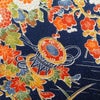 小紋 総柄 正絹 風景柄 袷仕立て 身丈153cm 裄丈64cm リサイクル着物 着物 青・紺_画像8