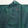 小紋 総柄 ポリエステル 縞柄・線柄 袷仕立て 身丈165.5cm 裄丈67.5cm リサイクル着物 着物 緑・うぐいす色_画像18