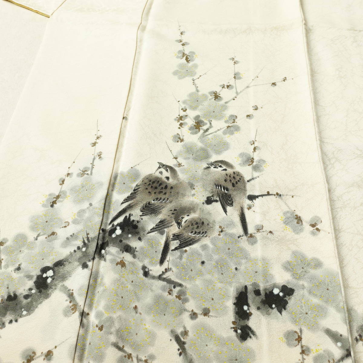 付け下げ 落款入り 正絹 風景柄 袷仕立て 身丈156.5cm 裄丈63.5cm リサイクル着物 着物 作家物 入学式 七五三 お宮参り フォーマル 桜 クリーム_画像6