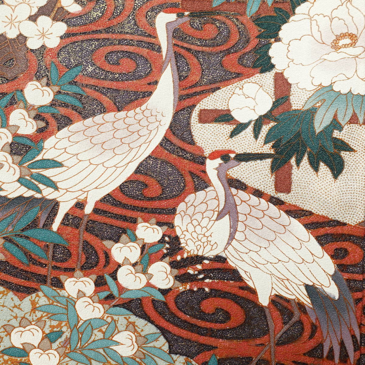 訪問着 正絹 古典柄 袷仕立て 身丈165cm 裄丈65cm リサイクル着物 着物 共八掛 金彩 入学式 結婚式 七五三 お宮参り フォーマル 紫・藤色_画像9