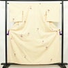 小紋 絞り 正絹 花柄 袷仕立て 身丈159cm 裄丈62.5cm リサイクル着物 着物 ベージュ_画像1