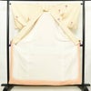 小紋 絞り 正絹 花柄 袷仕立て 身丈159cm 裄丈62.5cm リサイクル着物 着物 ベージュ_画像3