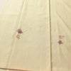 小紋 絞り 正絹 花柄 袷仕立て 身丈159cm 裄丈62.5cm リサイクル着物 着物 ベージュ_画像4
