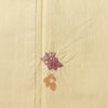 小紋 絞り 正絹 花柄 袷仕立て 身丈159cm 裄丈62.5cm リサイクル着物 着物 ベージュ_画像6