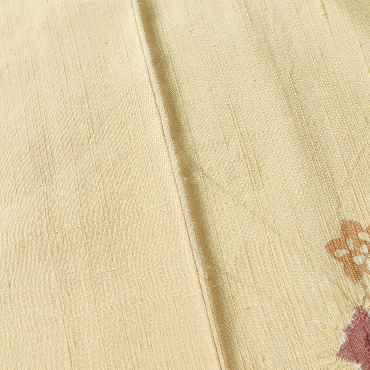 小紋 絞り 正絹 花柄 袷仕立て 身丈159cm 裄丈62.5cm リサイクル着物 着物 ベージュ_画像11